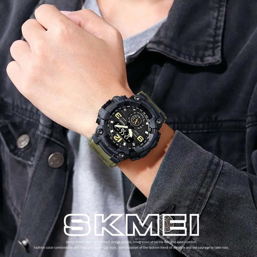 Military Multi Function Waterproof Alarm Electronic Watch MASTOP Mens Large Dial LED Digital brewster chart suspender suspect wanna Sport Watch 