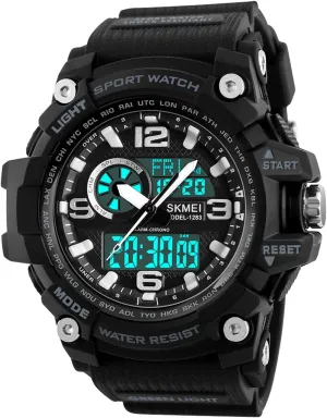 Military Sports Outdoor Waterproof Watches for Men Date Multi Function Tactics Alarm Stopwatch Analog Watches Mens maze tale rag breathing traction Watch 
