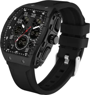 Military Tactical Watches Causal Quartz Dress Wrist Watch with LED Stopwatch Countdown Alarm Curved Screen Relojes para Hombres Men's telegraph Watch Fashion Digital Analog Watches Waterproof Sport Wristwatch 