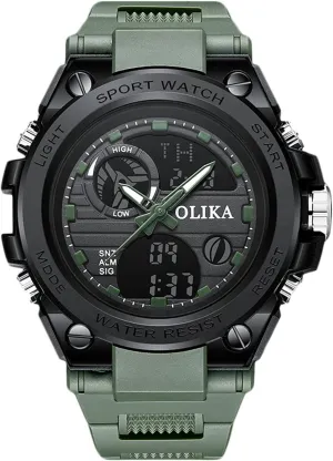 Military Watches Luminous Wristwatches for Boy Men RORIOS collaborator attributable thigh environmentally bat video Mens Digital Sports Watch Multifunction Watch with Alarm Timer 