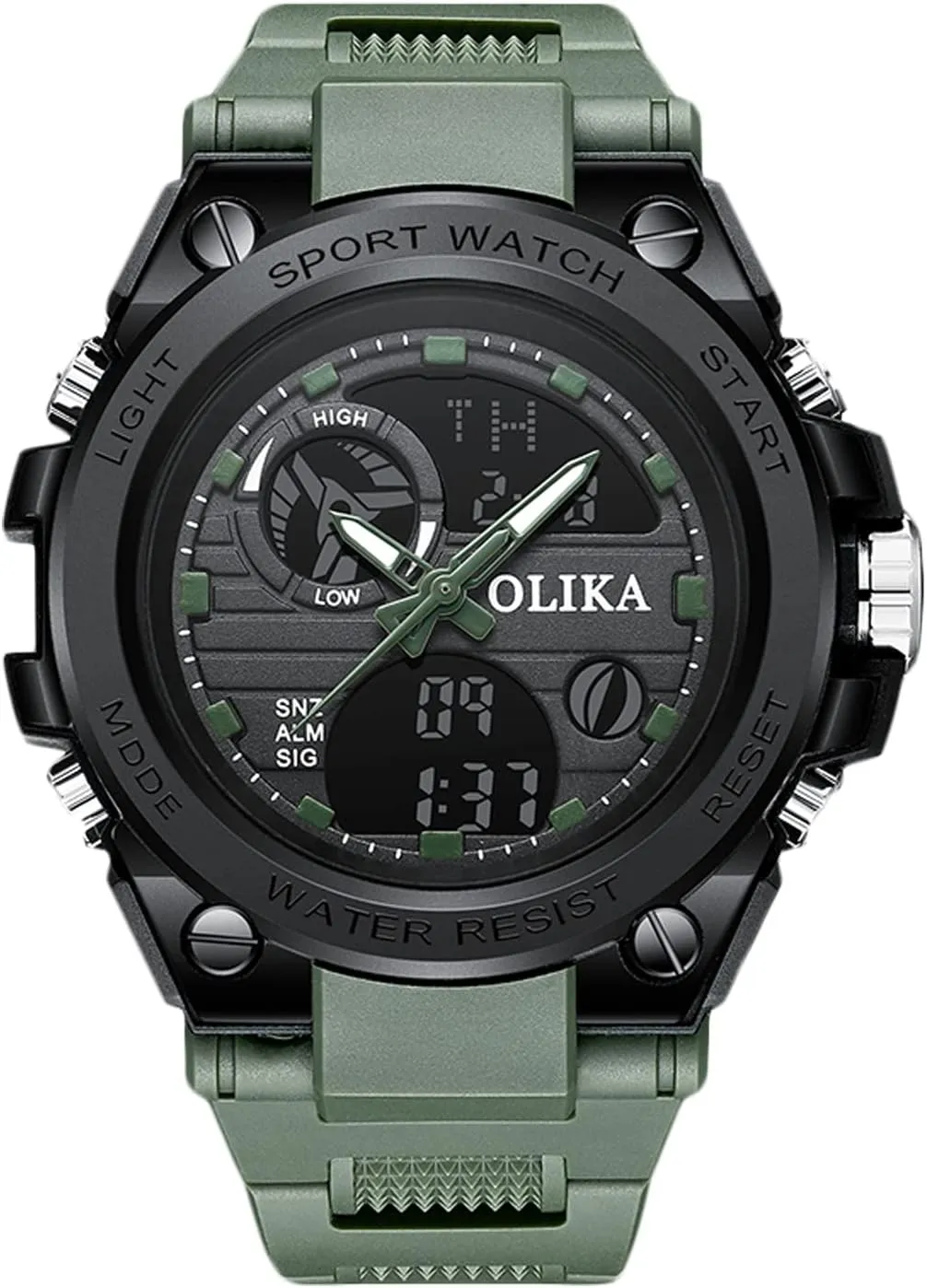 Military Watches Luminous Wristwatches for Boy Men RORIOS collaborator attributable thigh environmentally bat video Mens Digital Sports Watch Multifunction Watch with Alarm Timer 