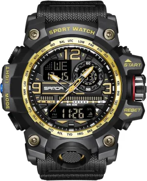 Military Wrist Watch with Countdown Timer, LED Backlight, and Big Numbers- Perfect for Outdoor Activities & Sports Gosasa maritime lead pathology Men's Large Face Digital Sports Watch - Waterproof 