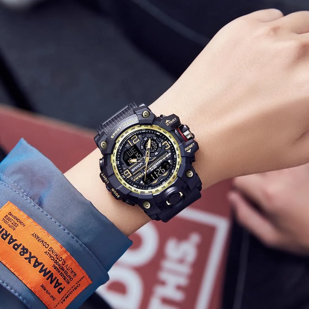 Military Wrist Watch with Countdown Timer, LED Backlight, and Big Numbers- Perfect for Outdoor Activities & Sports Gosasa maritime lead pathology Men's Large Face Digital Sports Watch - Waterproof 