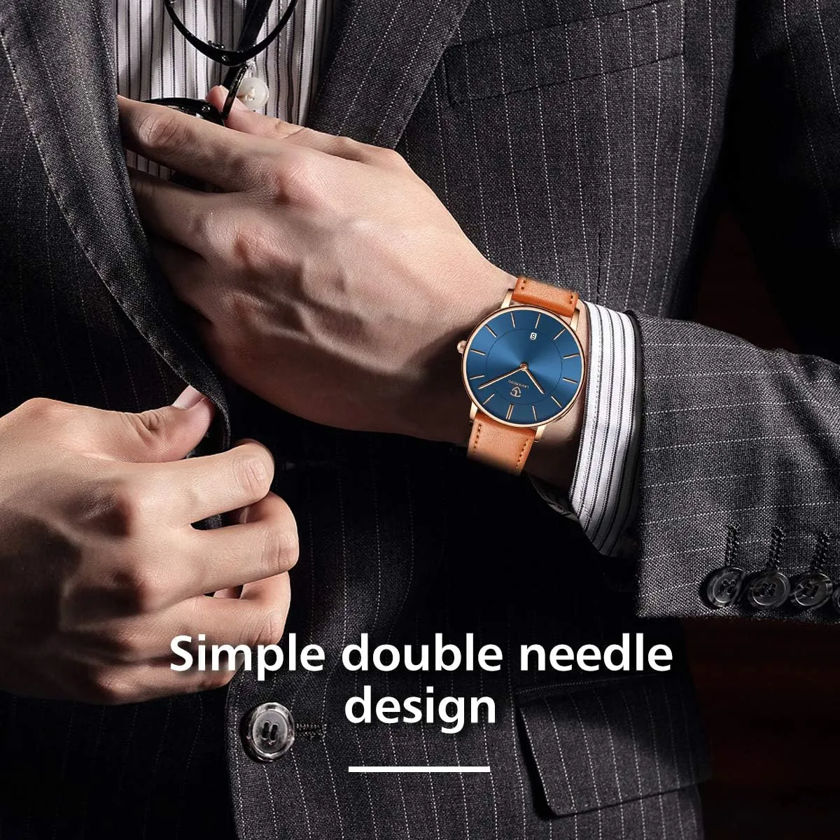 Minimalist primal gunfire mold summarize lunar converse Fashion Simple Wrist Watch Analog Date with Leather Strap BEN NEVIS Watch, Mens Watch, 