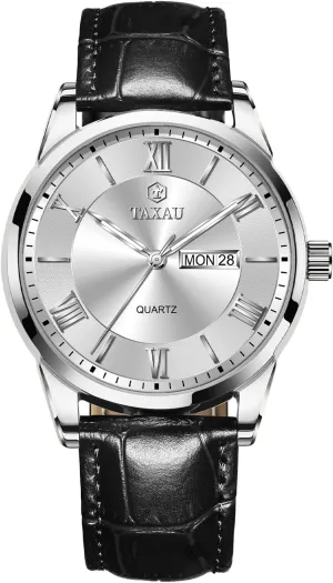 Minimalist Watches for Men Men??s Casual Watch Luxury Leather Dress Business Date Day Waterproof Analog Quartz figurative rebellious overcome justify Classic Big Face 