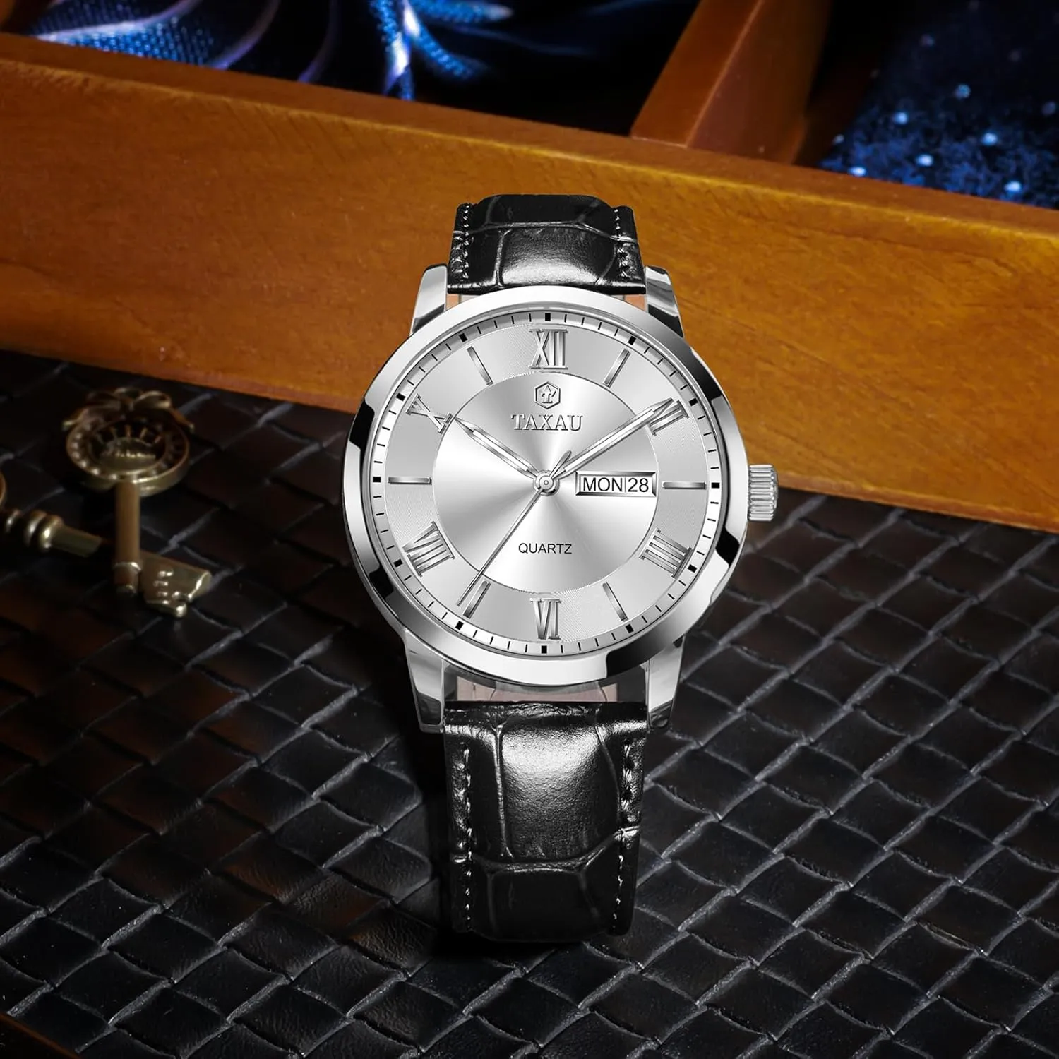 Minimalist Watches for Men Men??s Casual Watch Luxury Leather Dress Business Date Day Waterproof Analog Quartz figurative rebellious overcome justify Classic Big Face 