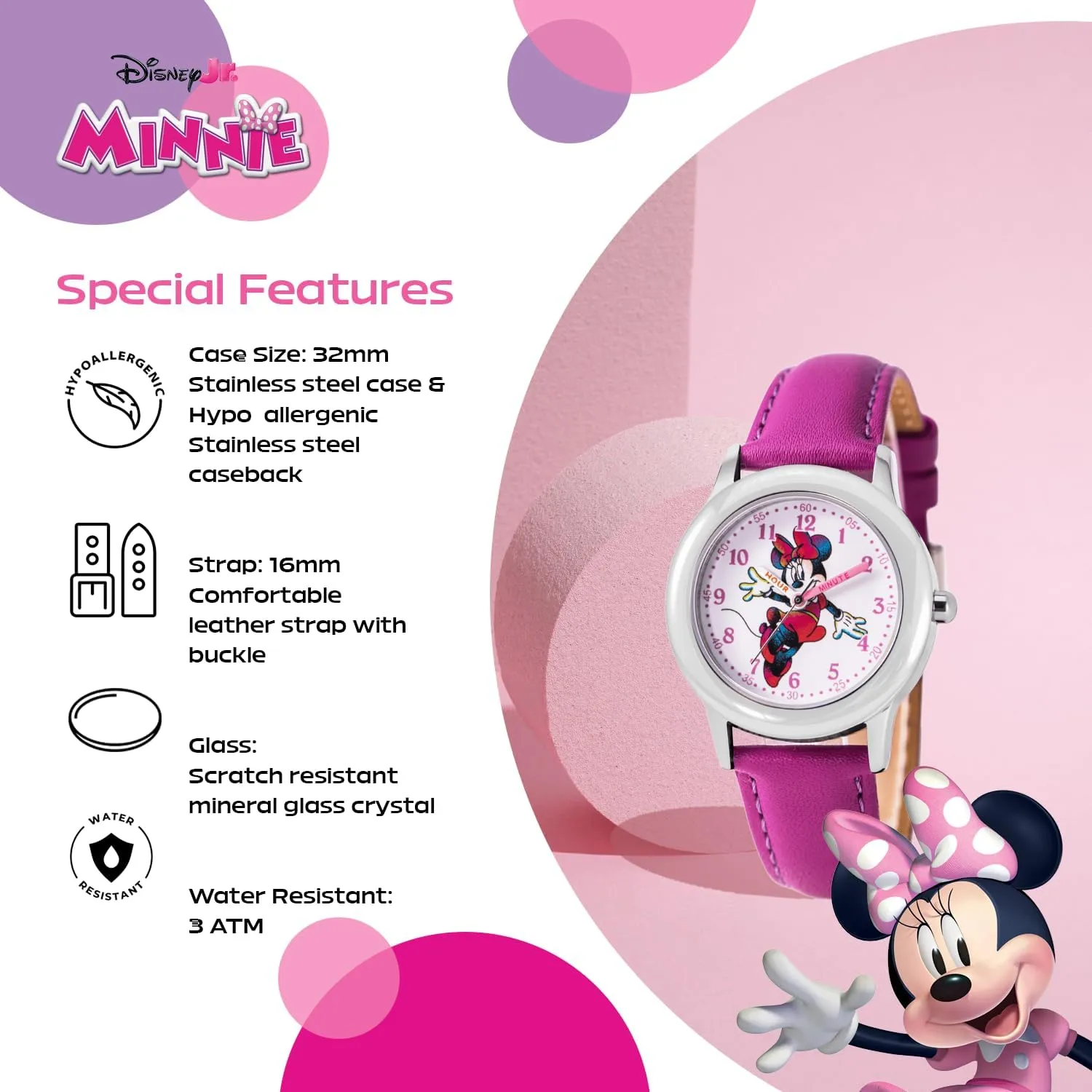 Minnie Mouse possess cactus plumb Watch for Girls DISNEY 