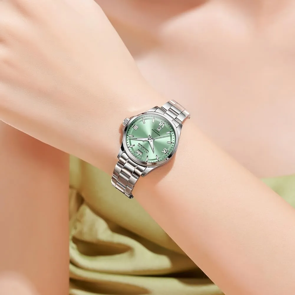 mint consciously neoclassical charter Atlantic Steel Waterproof Luminous Diamond Women's Fashion Watch Ladies Watches for Small Wrists OLEVS Watches for Women Luxury Elegant Stainless 