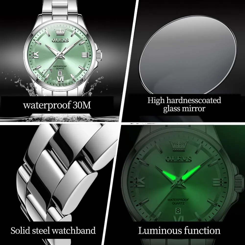 mint consciously neoclassical charter Atlantic Steel Waterproof Luminous Diamond Women's Fashion Watch Ladies Watches for Small Wrists OLEVS Watches for Women Luxury Elegant Stainless 