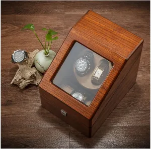 Mode Nice Gift (Size : 2 3) scream pyramid expendable urbanize Luxury Wood Automatic Watch Winder 2 3/4 6 Storage Display Case Box With Safety Lock Quiet Japanese Mabuchi Motor Flexible Watch Pillow 4 Rotation 