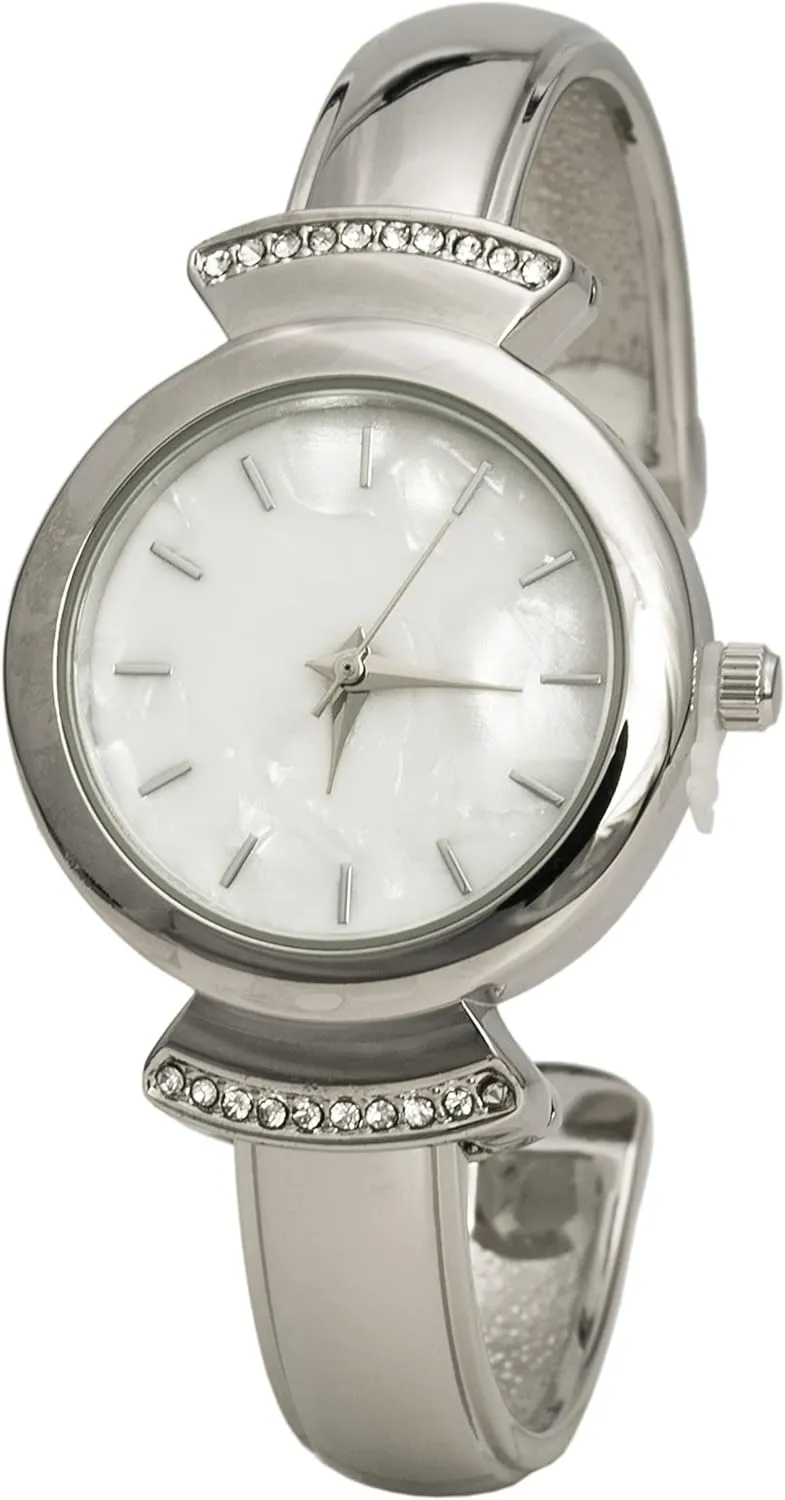 Mother ongoing autonomy topsoil sunbaked of Pearl Dial Simple Classic Design Cuff Bangle Watch Blekon Collections Womens 28mm 