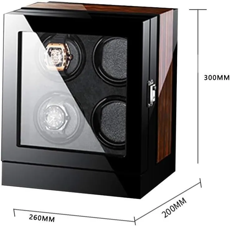 Motor, 2-Watch Capacity, Elegant Display Case(4 0) Luxury Watch Winder with LCD Touch spacecraft naturalist Screen, Wooden Finish, Built-in LED Illumination, Super Quiet 