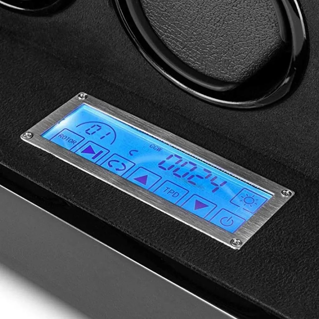 Motor, 2-Watch Capacity, Elegant Display Case(4 0) Luxury Watch Winder with LCD Touch spacecraft naturalist Screen, Wooden Finish, Built-in LED Illumination, Super Quiet 