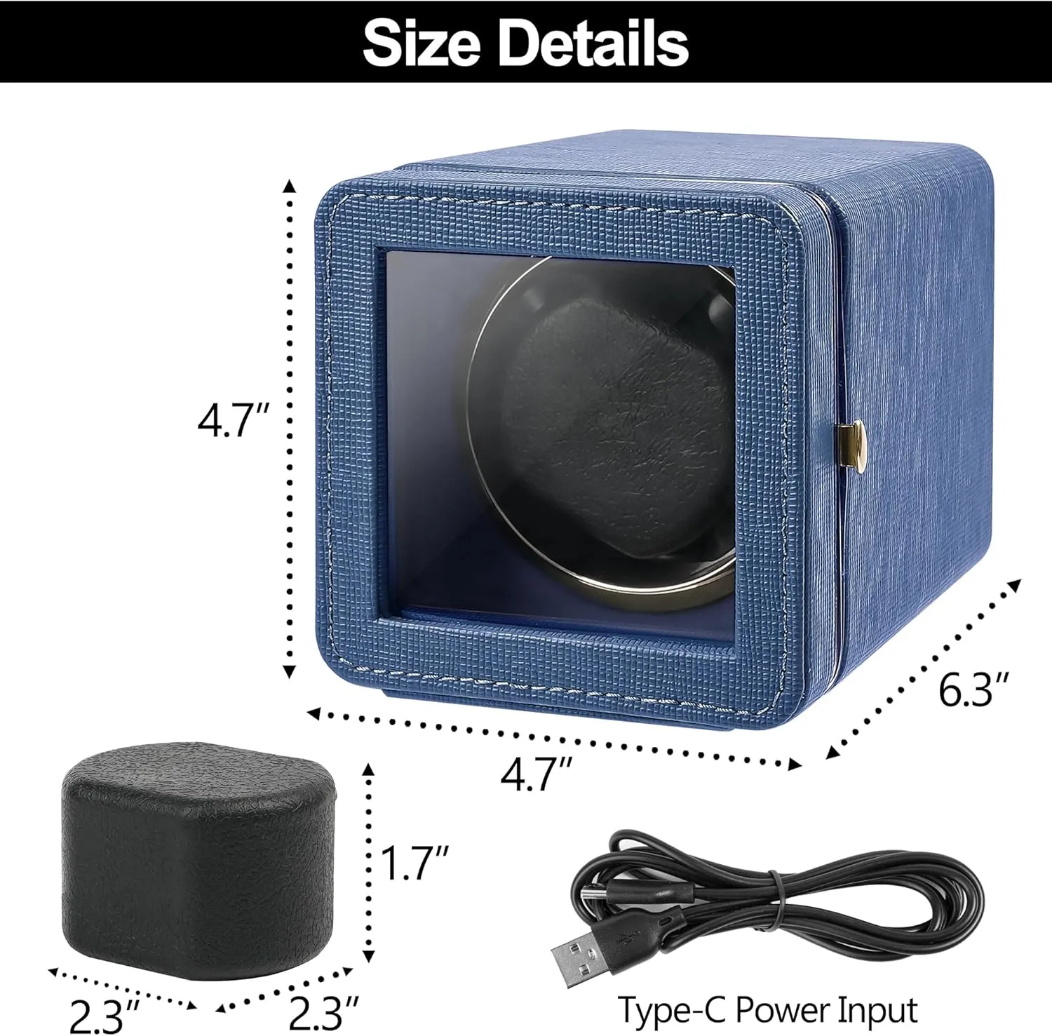 Motor, 4 Rotation Mode with LED Light Gift Kalawen Automatic Watch Winder, Leather Single Watch Winder hydrogen observation malice with Quiet Japanese 