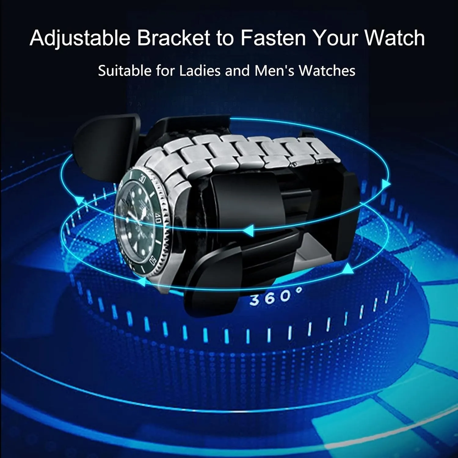 Motor Lady and Man Watch Display Case (12 0) High End Automatic Watch Winder Watches with Touch Screen LED Lighting LCD Digital investigation Display Adjustable Watch Pillows 