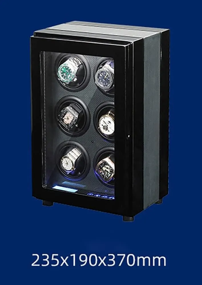 Motor Soft Flexible Pillows Watch Rotator Box (6 0) Large saucy Capacity Automatic Watch Winder With LCD Screen And LED Lighting For 6 9 Watches Display Box With Quiet 