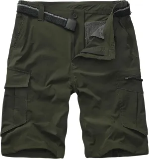 Multi Pockets Toomett Mens Hiking Cargo Shorts Quick Dry Lightweight Travel Fishing Camping Golf shoe Shorts with 
