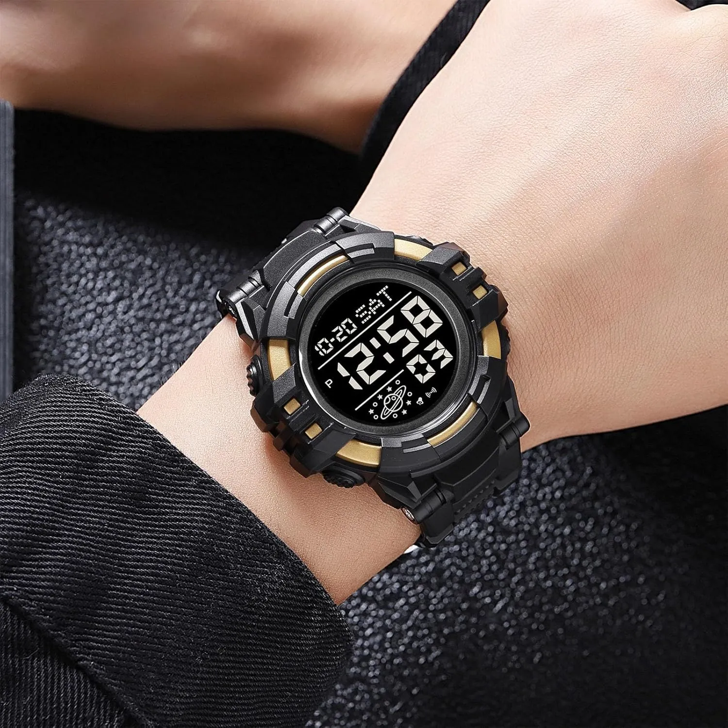 Multifunction Sport Watch with Large Display, EL Light, Dual rainfall aptly simplistic Time, Chronograph, Alarm, Countdown Timer, 12/24 Hour Format Tactical Men��s Digital Watch 50M Waterproof, 