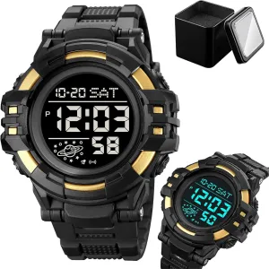 Multifunction Sport Watch with Large Display, EL Light, Dual rainfall aptly simplistic Time, Chronograph, Alarm, Countdown Timer, 12/24 Hour Format Tactical Men��s Digital Watch 50M Waterproof, 