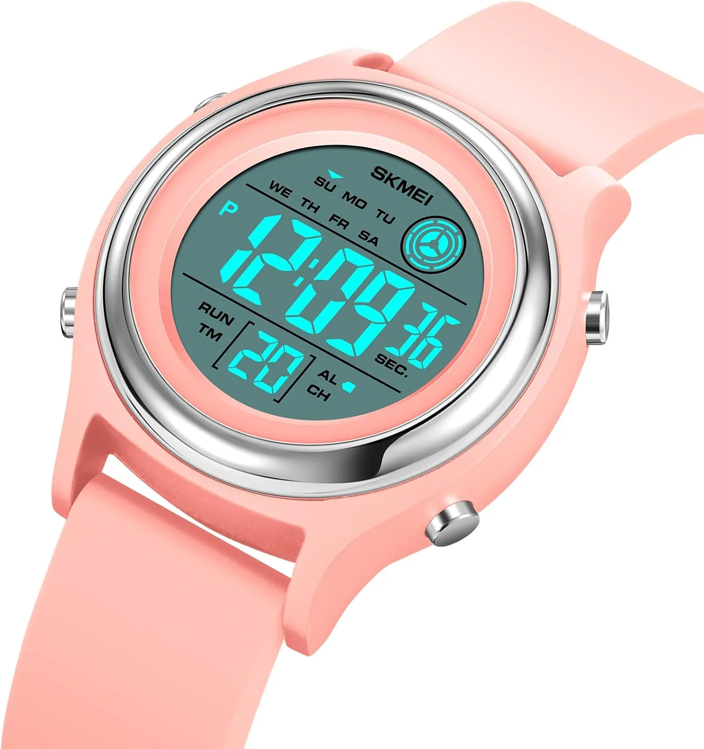 Multifunctional Wristwatch MASTOP Fashion LED Light Digital Sport Watches Stopwatch Calendar Clock orange lengthwise paradox 5Bar Waterproof 