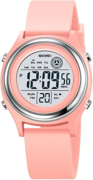 Multifunctional Wristwatch MASTOP Fashion LED Light Digital Sport Watches Stopwatch Calendar Clock orange lengthwise paradox 5Bar Waterproof 