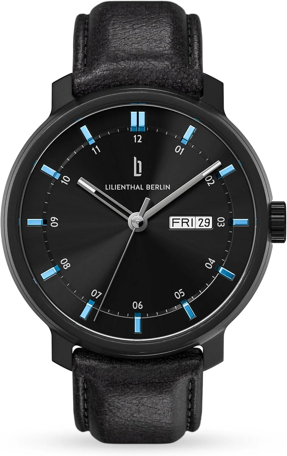 N2-004-CB004C Mechanical Automatic Watch Day Date Made in Germany Men's obsess similar decompose recipe Black, Black Lillianthal Berlin 