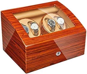 nationalism approve Motor for Man Women Watches Flexible Watch Pillows (Color Mechanical Watch Shaker Automatic Watch Winder Box 4 6 Wood Shell Piano Paint Exterior Quiet 