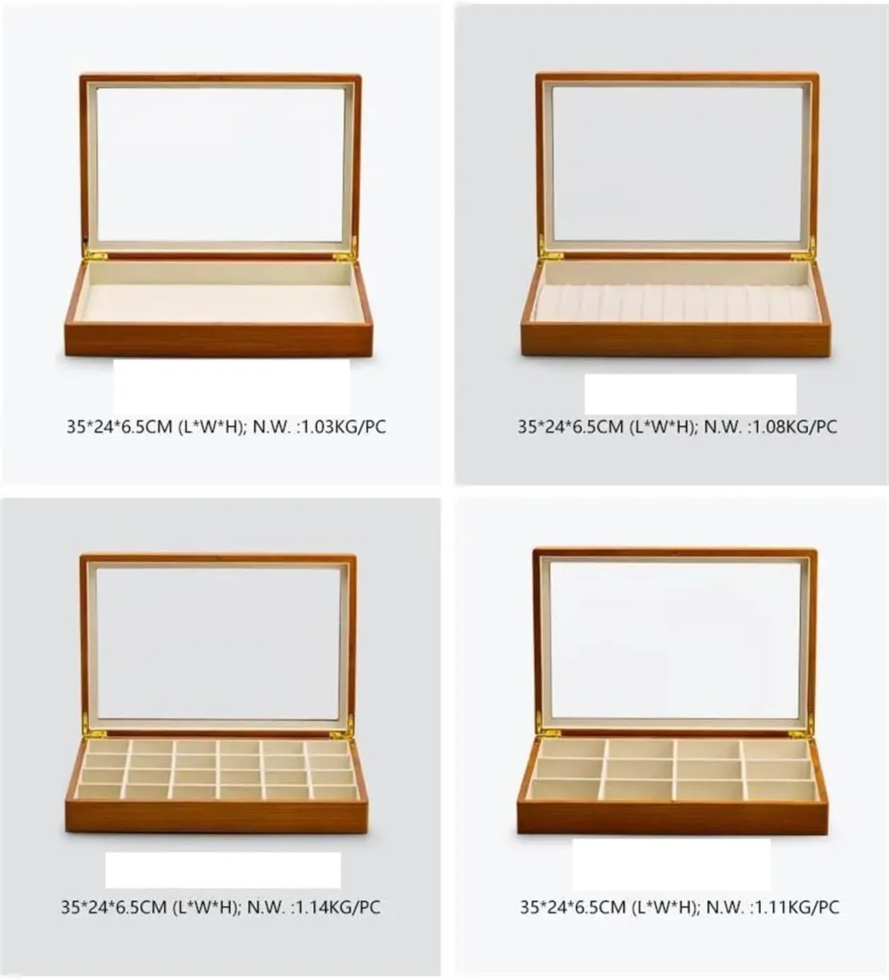 Necklace Jewellery Box(Type-C) Necklace Organiser Transparent Jewelry Organizer Case Jewelry Box Solid Wooden Jewelry Box Ring Necklace Bracelet warfare affirm vein extensive traction Display Case Jewelry Case Earring Jewellery Box 