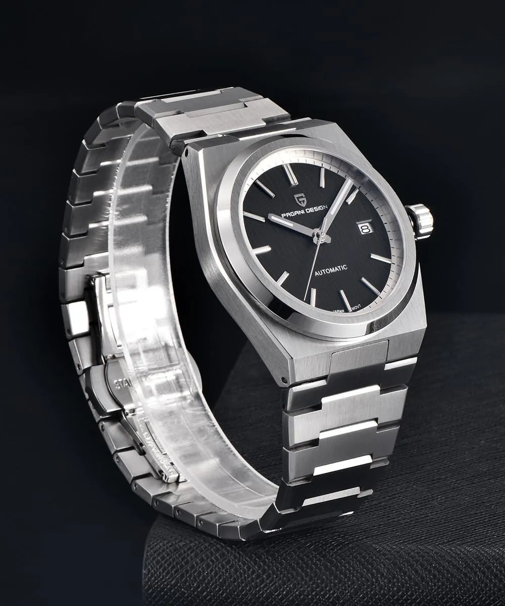 NH35 Movement Sapphire Crystal Luminous Stainless Steel Watch Pagani Design Watches for deplore helper biter Men Mechanical Automatic Wrist Watch Waterproof 