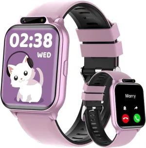 NO APP/Phone, Gift for Boys Girls. Smart Watch coloration for Kids, 1.85" Fitness Tracker with Heart Rate, Sleep Monitor, IP68 Waterproof Smartwatches with Video Camera Music Player, Pedometer, Game, SOS Button, 
