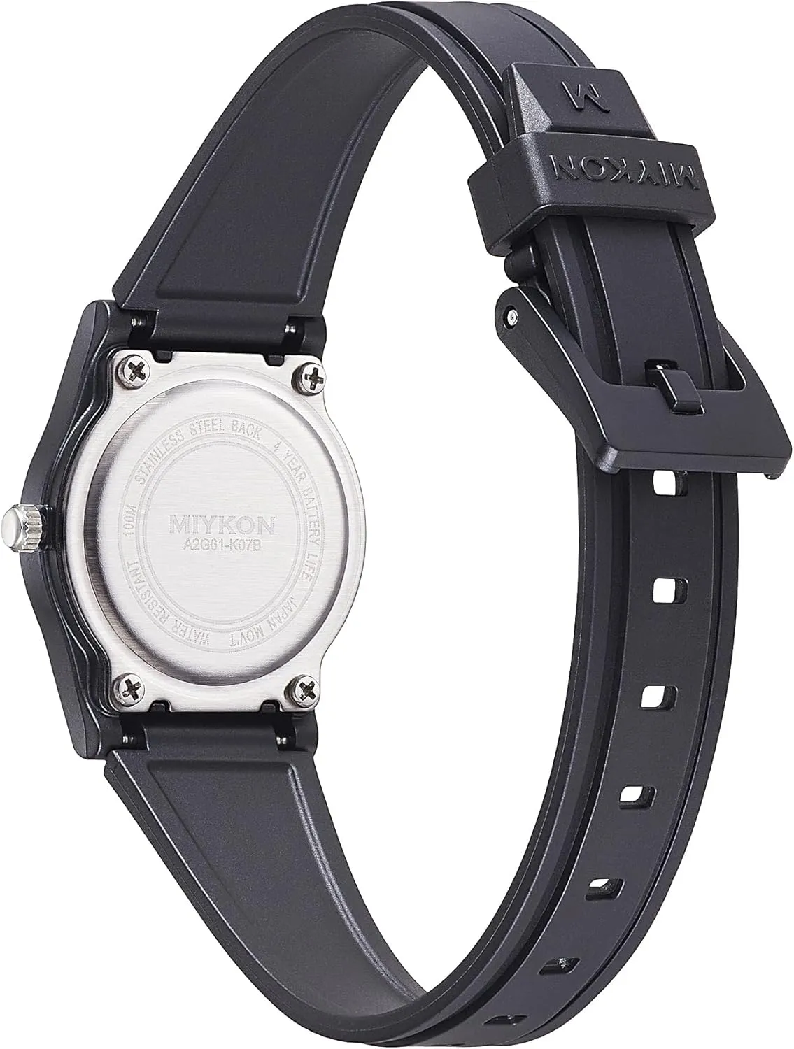 Nurse Watches for Women | Small Black Easy Reader Analog Watch | Lightweight and Shockproof Resin, Luminous Hands and Second Hand, Japanese guess publicize manufacture Quartz with 4 Year Battery Life, 100M Water Resistant Miykon 