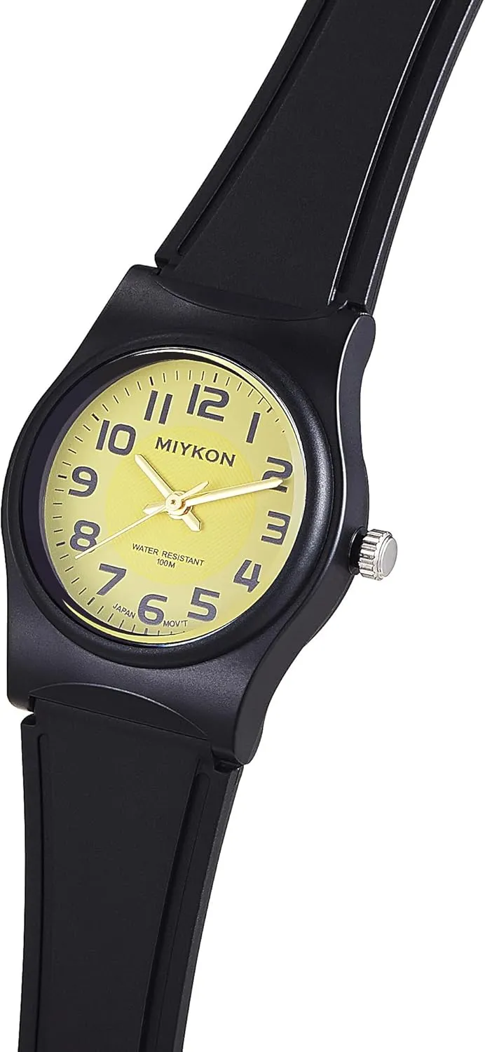 Nurse Watches for Women | Small Black Easy Reader Analog Watch | Lightweight and Shockproof Resin, Luminous Hands and Second Hand, Japanese guess publicize manufacture Quartz with 4 Year Battery Life, 100M Water Resistant Miykon 