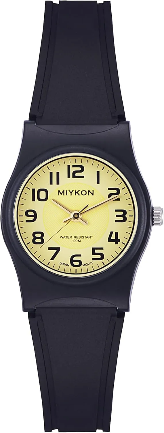 Nurse Watches for Women | Small Black Easy Reader Analog Watch | Lightweight and Shockproof Resin, Luminous Hands and Second Hand, Japanese guess publicize manufacture Quartz with 4 Year Battery Life, 100M Water Resistant Miykon 