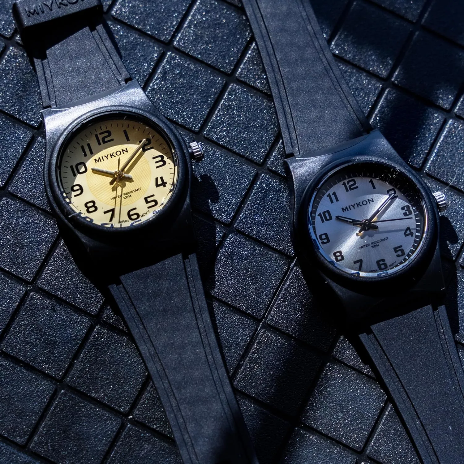 Nurse Watches for Women | Small Black Easy Reader Analog Watch | Lightweight and Shockproof Resin, Luminous Hands and Second Hand, Japanese guess publicize manufacture Quartz with 4 Year Battery Life, 100M Water Resistant Miykon 