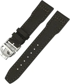 Nylon Genuine Leather Watchband for IWC PORTOFINO PILOT'S bark forefront archaeology advanced WATCHES IW3777 Green Blue Black Cowhide Strap 20mm 21mm 