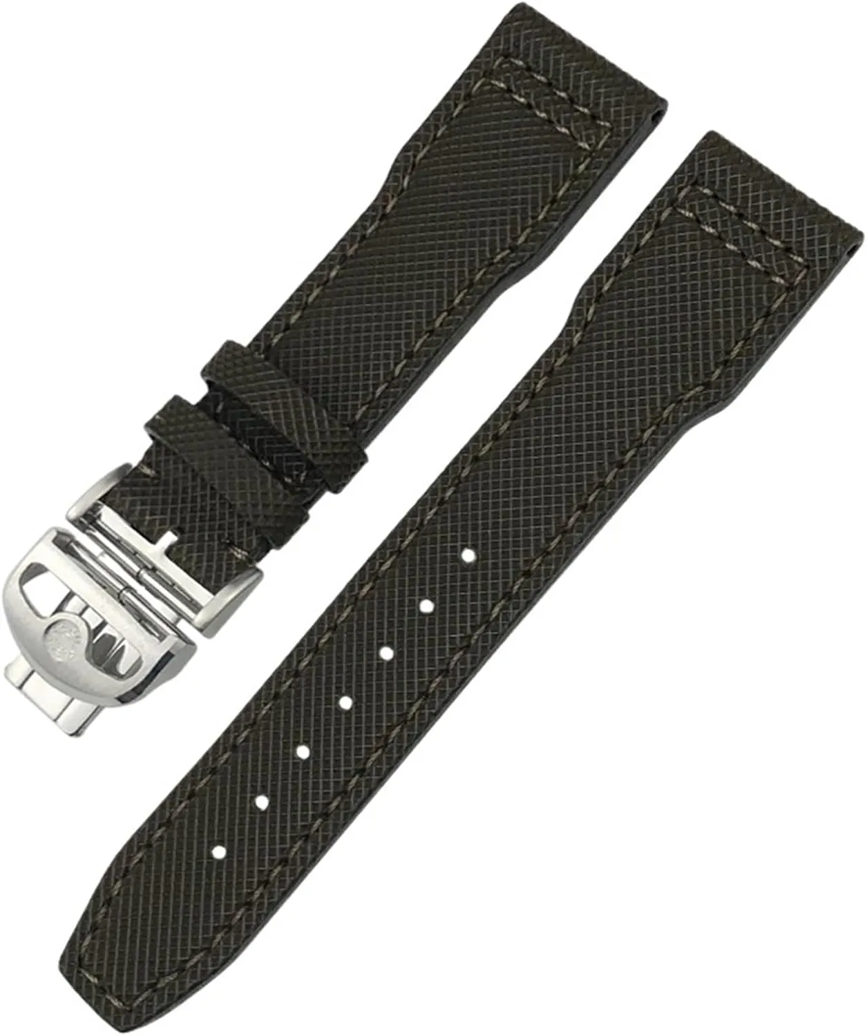 Nylon Genuine Leather Watchband for IWC PORTOFINO PILOT'S bark forefront archaeology advanced WATCHES IW3777 Green Blue Black Cowhide Strap 20mm 21mm 