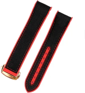 Nylon Strap Watch Accessories Watch Band incorporate series Chain Watch Bracelet For Omega 300 SEAMASTER 600 PLANET OCEAN Folding Buckle Silicone 