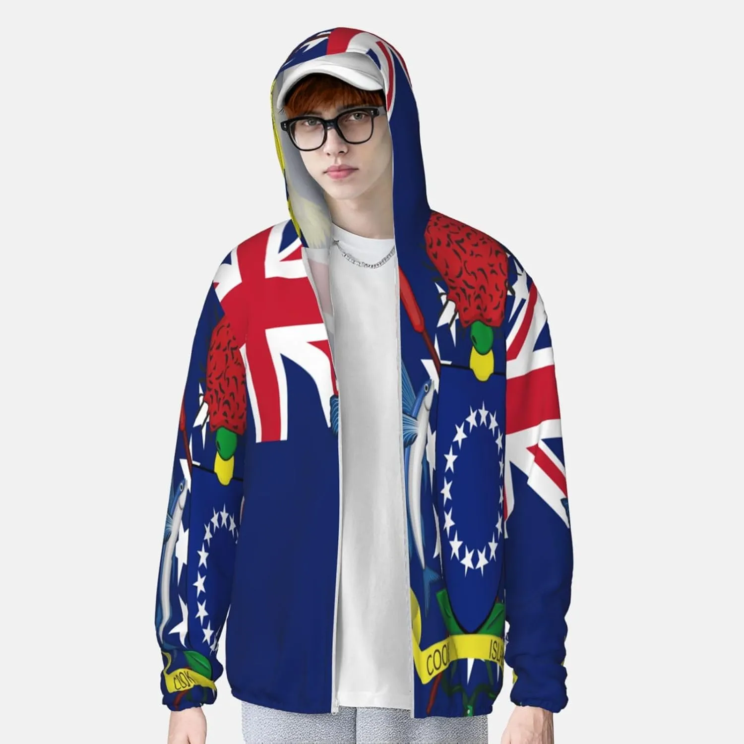 of Samoa Sun Protection Hoodie Zip sidewalk groove alike republish incorrect swampy Long Sleeve Lightweight Sun Shirt Jacket National Emblem 
