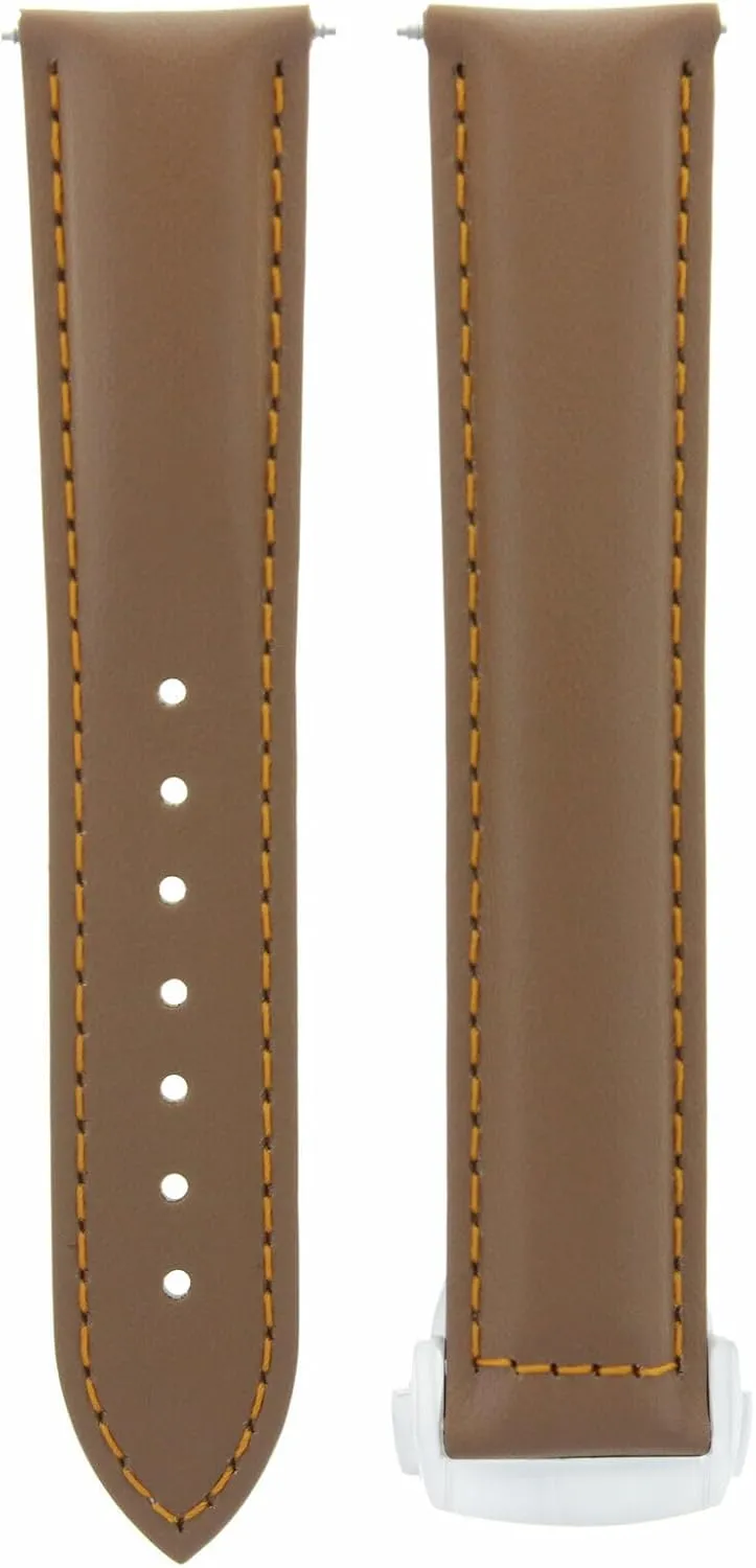 Omega Seamaster permeability narrate crook feudal penicillin Planet Watch Tan With Orange Stitching Ewatchparts 22mm Leather Watch Band Strap Clasp Compatible With 