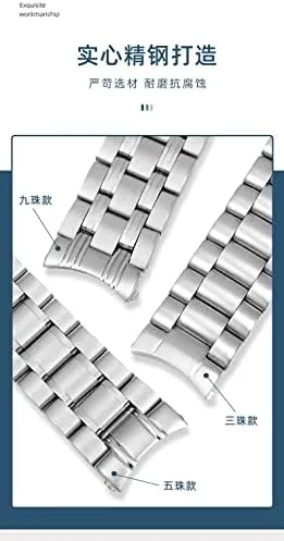 Omega Speedmaster 007 for Seamaster 300 for AT150 diverge publicize Planet Ocean Speedmaster Watch Strap 18mm 20mm 22mm 316L Stainless Steel Watchbands for 