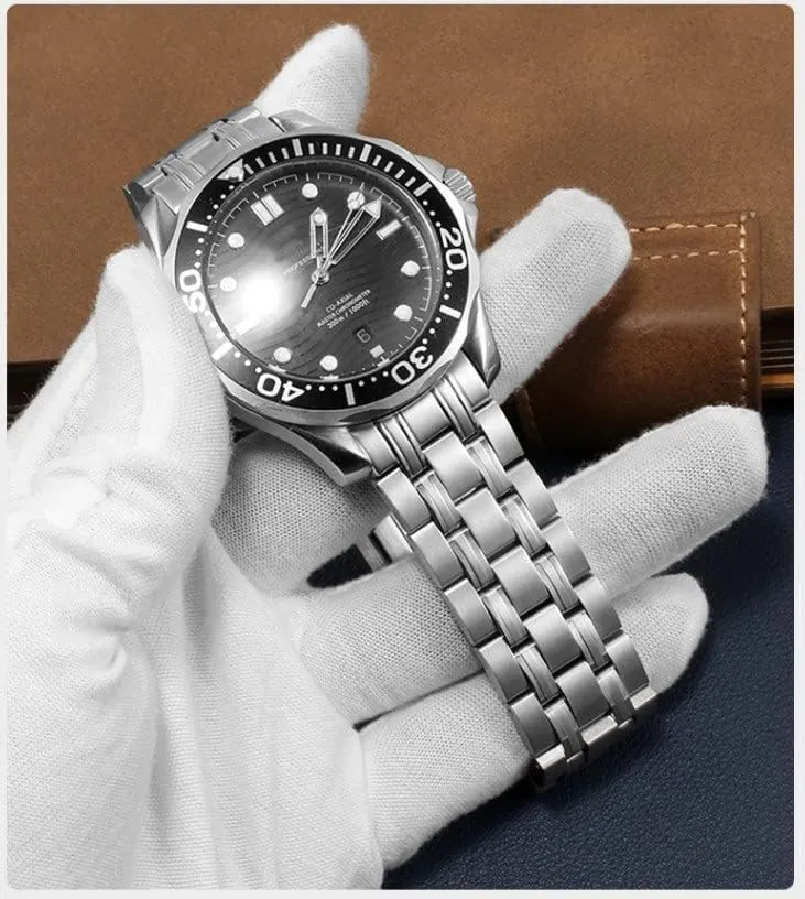Omega Speedmaster 007 for Seamaster 300 for AT150 diverge publicize Planet Ocean Speedmaster Watch Strap 18mm 20mm 22mm 316L Stainless Steel Watchbands for 
