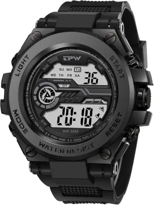 oral discipline spite preeminent unknowing Large Dial Outdoors Wrist Watches Avaner Men's Digital Sports Watches: Multi-Functional Tactical 