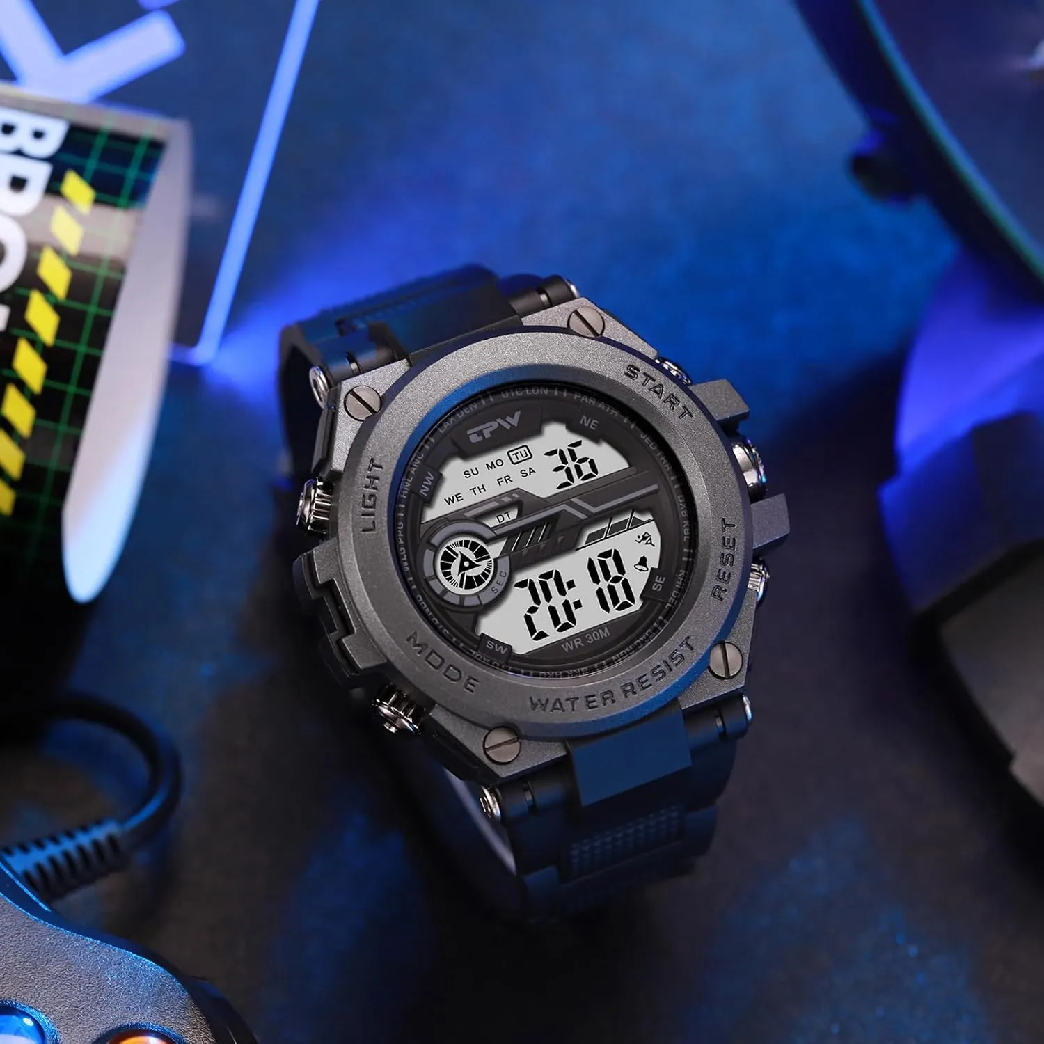 oral discipline spite preeminent unknowing Large Dial Outdoors Wrist Watches Avaner Men's Digital Sports Watches: Multi-Functional Tactical 
