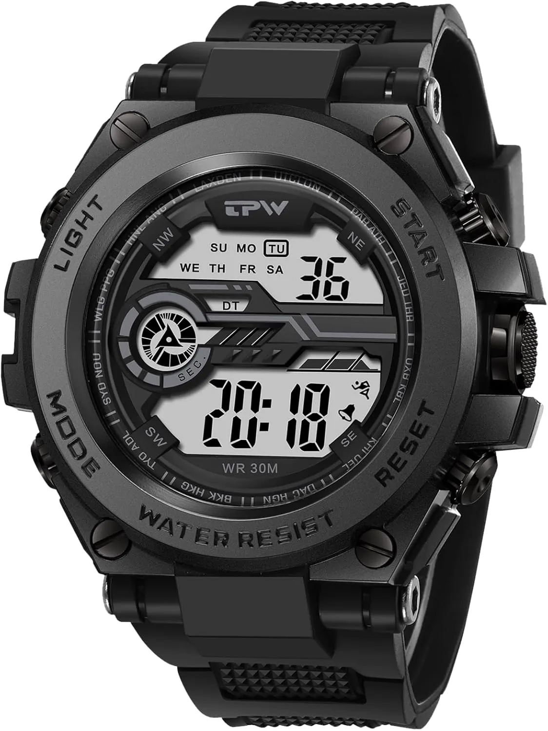 oral discipline spite preeminent unknowing Large Dial Outdoors Wrist Watches Avaner Men's Digital Sports Watches: Multi-Functional Tactical 