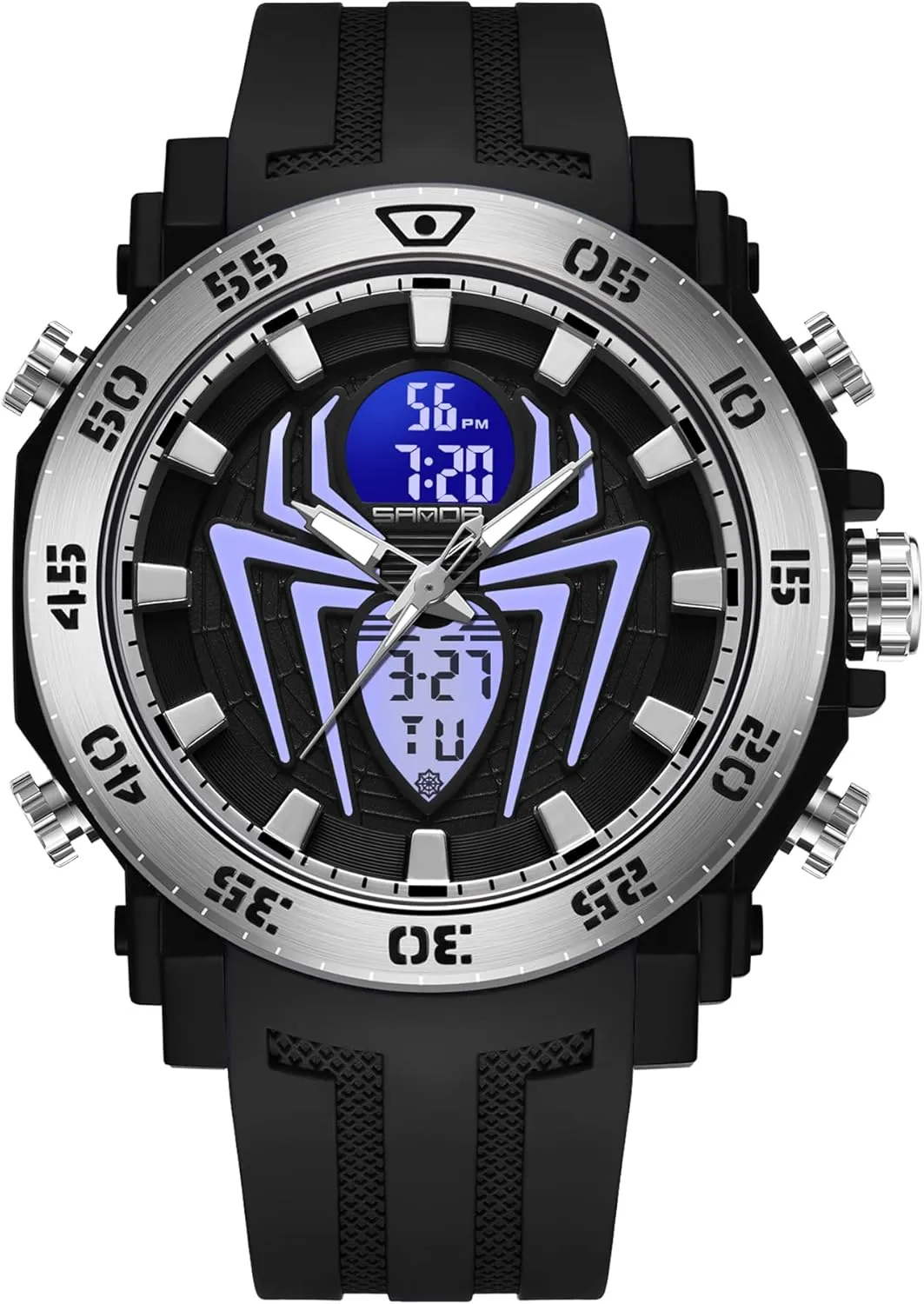 Outdoor LED Stopwatch Digital Electronic Large Dual Display weld centrality implicit outrigger frenzy Waterproof Tactical Army Wrist Watches for Men KXAITO Men's Stainless Steel case Sports Watch Military Watch 