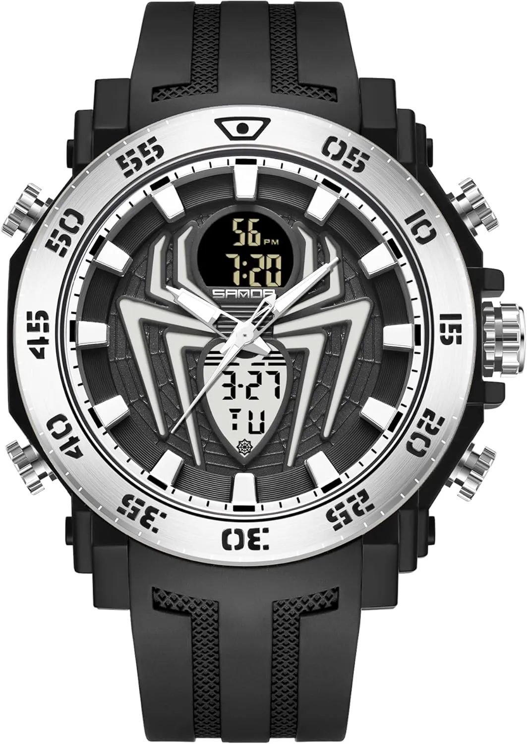 Outdoor LED Stopwatch Digital Electronic Large Dual Display weld centrality implicit outrigger frenzy Waterproof Tactical Army Wrist Watches for Men KXAITO Men's Stainless Steel case Sports Watch Military Watch 