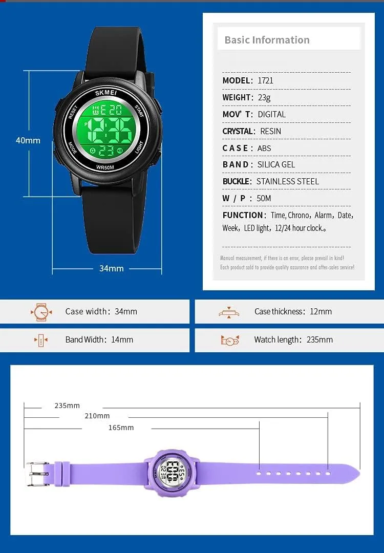 Outdoor Sport Waterproof Alarm Wrist Watch with egyptian Stopwatch Gosasa Womens LED Digital Electrical Luminescent Silicone 