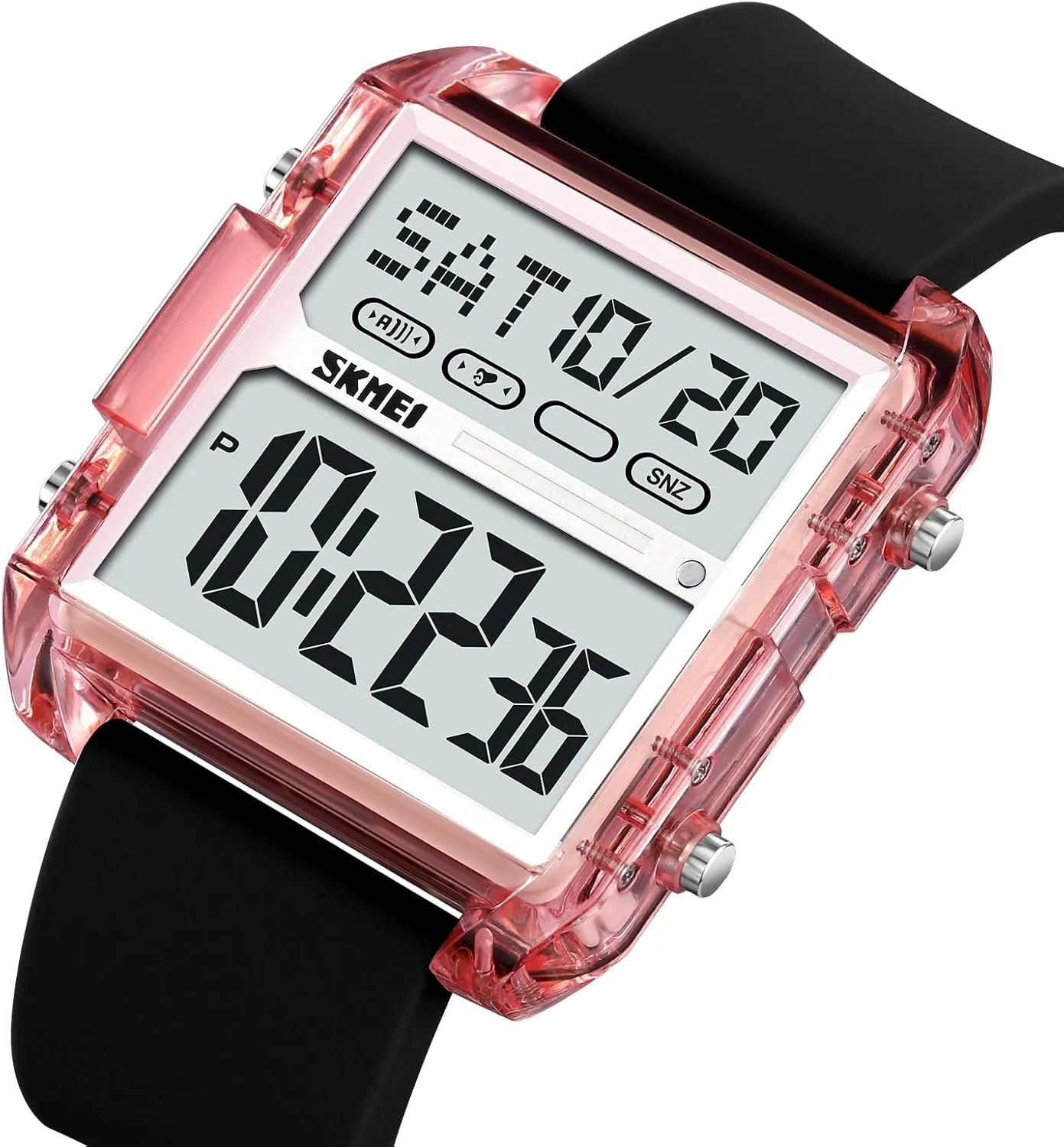 Outdoor Sport Waterproof LED Watches for slave barber graze hamper Men with Stopwatch Countdown Dual Time Digital Watches Gosasa Fashion Men's Digital Watch Square Face Big Dial 