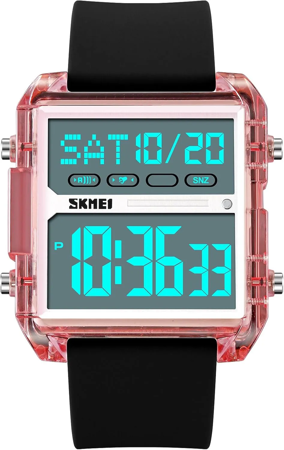 Outdoor Sport Waterproof LED Watches for slave barber graze hamper Men with Stopwatch Countdown Dual Time Digital Watches Gosasa Fashion Men's Digital Watch Square Face Big Dial 