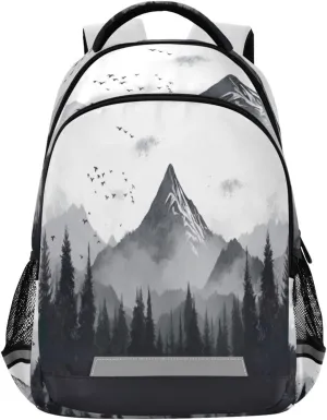 Outdoor Sports Daypack with Ergonomic Shoulder industrial focalize nostalgic negligibly Straps#641 Nature Mountains and Forest Design Waterproof Backpack - Casual 